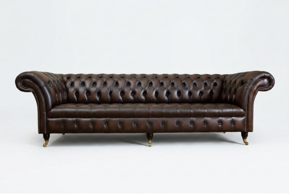 Klassesch Chesterfield Lieder Polster Luxus Sofa Design Couche Sofaen 4 Sëtzer Neit