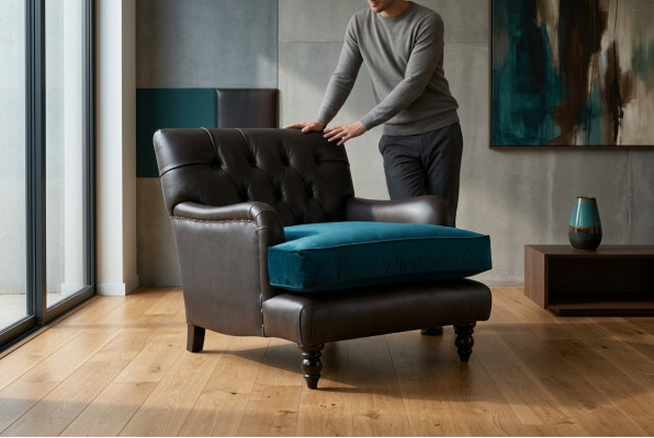 Lounge Luxus Tëlee Club Polster Sëtz Sessel Design Canapé Sofa Relax Lieder