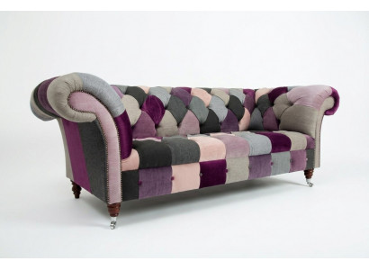 Design 3-Sëtzer Polstersofa Couch Textil Clubsofa Luxus Sëtzmiwwel