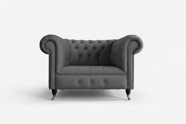 Sëtzgeleeënheet 1 Sëtz Chesterfield Textil Polster Sofas Design Luxus Couch Sofa Stoff