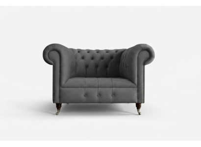Sëtzgeleeënheet 1 Sëtz Chesterfield Textil Polster Sofas Design Luxus Couch Sofa Stoff