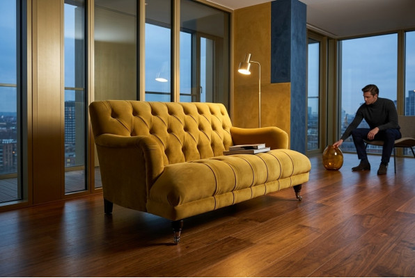 Miwwelen klassesch Wunnzëmmer Canapé Chesterfield Couch Sëtz Polster Couchen Canapéen