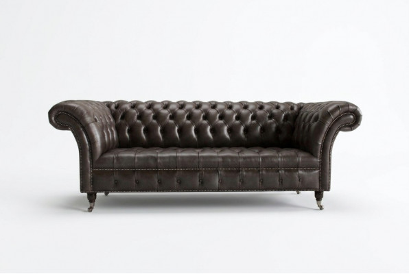 Chesterfield Stoffsiesofa Liederiesofa Siesofa Couch Polster Wunnzëmmer Moossfabrikatioun
