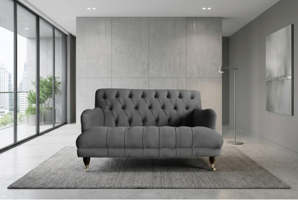 Chesterfield Sofa 2 Sëtzer Couch Polstersofas Couchen Sëtz Polster Garnitur Neit.