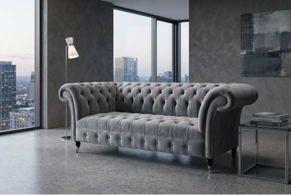 Klassesch Chesterfield Zwësëtzeger Sofa Sofas Couch Lieder-Sofa Couchen Stoff Nei