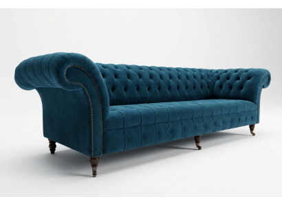 Design Chesterfield Sofa Set 4-Sëtz Stoff Couch Sofa Polstersofaen 265cm