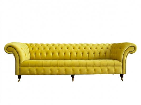 Design Sofa 4 Plaz Polster Luxus Klassesch Textil Chesterfield Sofas Canapé