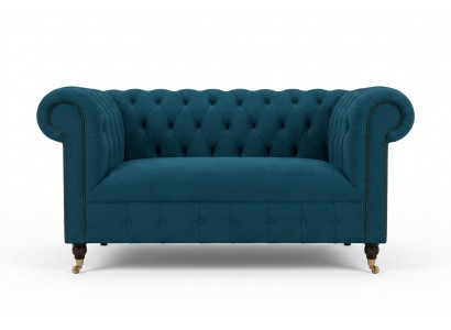 Design Polster Sëtz Couch 2 Sëtzer Garnitur Sofa Sofas Couchen Textil Stoff Gréng