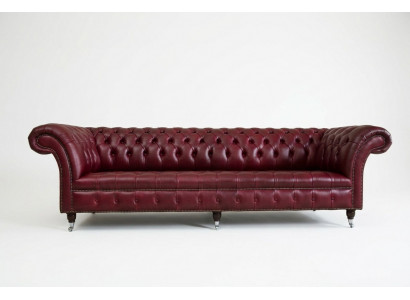 Chesterfield Design Sofa 4 Sëtzer Canapé Polster Luxus Klassesch Textil Sofas