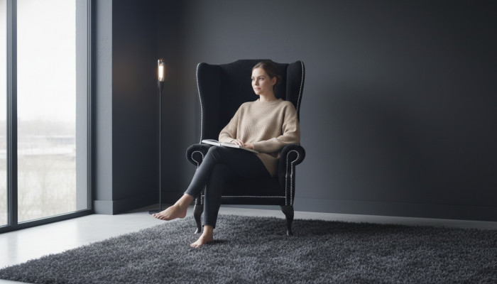 Sëtzgeleeënheet 1 Sëtz Relax Polster Fernseesessel Chesterfield Textil Sofa Couche Samt Nei