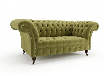 Gréng Sofa Couch Polster Chesterfield Sëtzmooss Textil Stoff Lieder Couche Nei