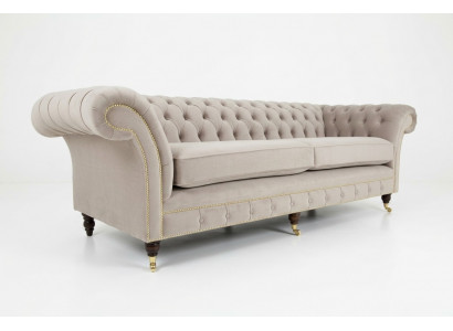 Sofa 4 Sëtzer XXL Couch Sëtz Polster Sofas Couchen Chesterfield Design