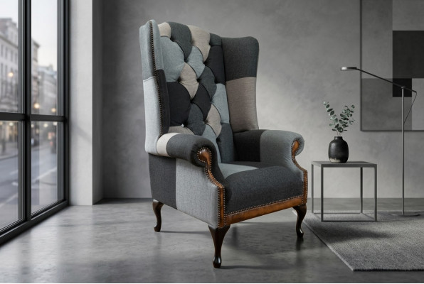 Chesterfield Fauteuil Club Lounge Designer Lehnstull Canapé 1 Sëtz.