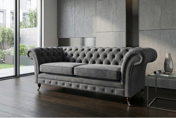 Dreisëtzer Canapé Polster Design Sofa 3-Sëtz Sofas Wunnzëmmer Miwwelen