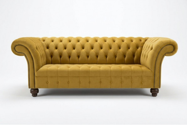 Designer Chesterfield Sofagarnitur Sofa Couch Polsterset a Samt 4 Stéck.