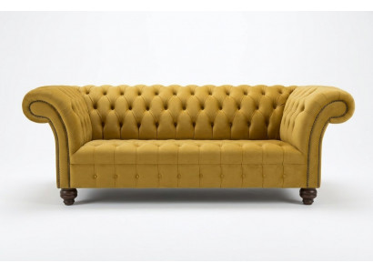 Designer Chesterfield Sofagarnitur Sofa Couch Polsterset a Samt 4 Stéck.