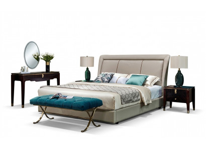 Klassesch Bett 2x Nuetsdësch 3 Stéck Schlofkummer Set Better nei Luxus