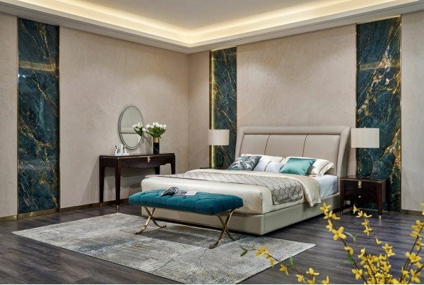 Bett Better Këssen Duebel Bestietnes Luxus Lieder Modern Designer Schlofzëmmer Miwwelen