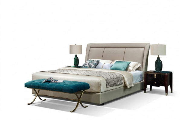 Bett Better Këssen Duebel Bestietnes Luxus Lieder Modern Designer Schlofzëmmer Miwwelen
