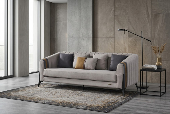 Klassesch 3 Sëtzer Designer Sofa Polstersofaen Couchë Lieder Dräisëtzer