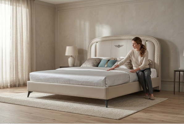 Bett Këssen Design Luxus Duebel Hotel Dekor Better 180x200cm Schlofzëmmer