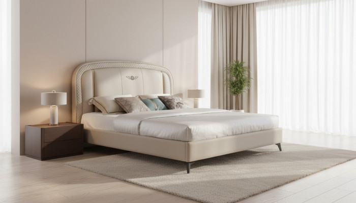 Bett Këssen Design Luxus Duebel Hotel Dekor Better 180x200cm Schlofzëmmer