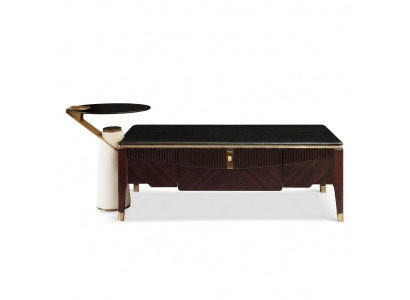 Moderne Couchtische Dëscht Sofa Design Dëscher Holz Deko Wunnzëmmer Bäistellt.