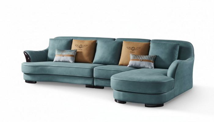 Eckcouch L Form Sofa Canapé Design Couchen Polster Textil Eck Garenéier.