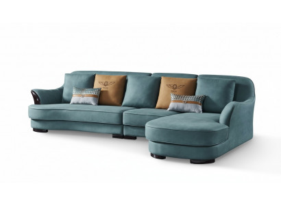 Eckcouch L Form Sofa Canapé Design Couchen Polster Textil Eck Garenéier.