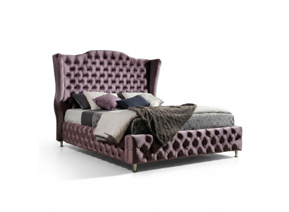 Kinneks Chesterfield Bett Aubergine Better Klassesch Design