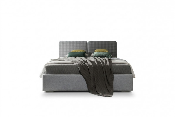 Klassesch Designerbett Schlofzëmmer Textil Lieder Polster 140x200 Miwwelen Gestell