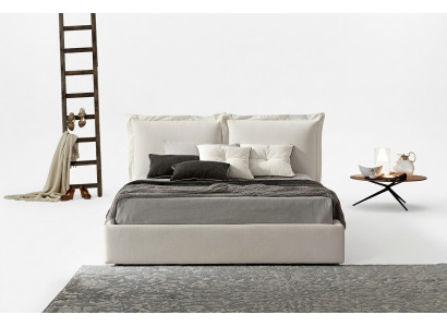 Modernen Design Hotel Bett XXL Better Luxus Stil Duebel Textil 180x200cm Stoff