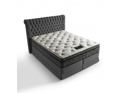 Duebelbett Samt Better Polster Schlofzëmmer Bestietnes Boxspringbett