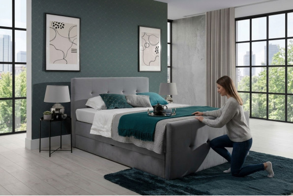 Chesterfield Bett Polsterbett Duebelbett Better XXL Design Luxus Boxspringbett