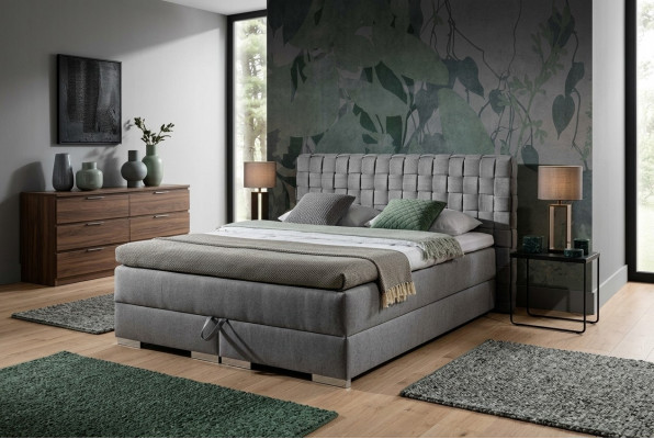 Bett Design Luxus Hotel Bett 200x200cm Boxspringbett Textil Gro 200x200cm nei