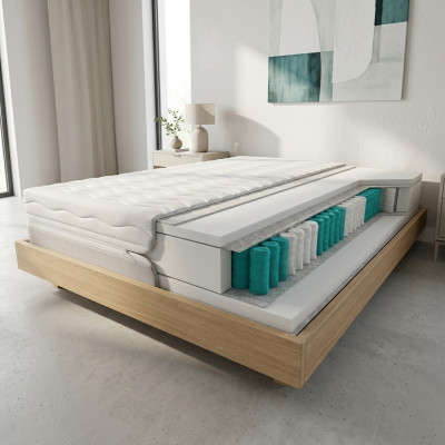 Matratz Exklusiv Matratzen mat Visco Kär 7 Zonen Luxus Schlofzëmmer 140x200cm