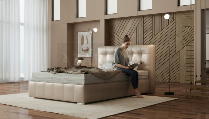Klassescht Bett Modern Stil Duebel Holz Hotel Better Schlofkummer 160x200cm Nei