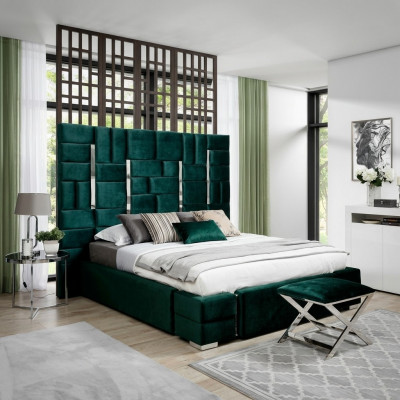 Polsterbett Duebelbett Designer Bett Ehebett Schlofzëmmer Sametbett Stoffbetter