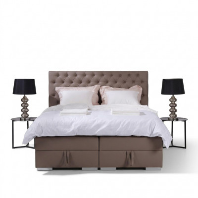 Designer Boxspringbett Duebelbetter Schlofzëmmer Chesterfield Miwwelen