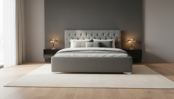 Chesterfield Textil Bett Polster Design 140x200 Duebelbett Better Bettgestell