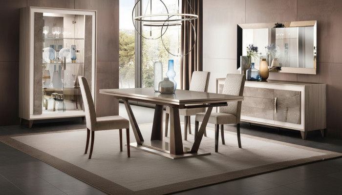 Klasseschen Design Iessdësch Italienesch Stil Miwwelen Dëscher Hell Braun