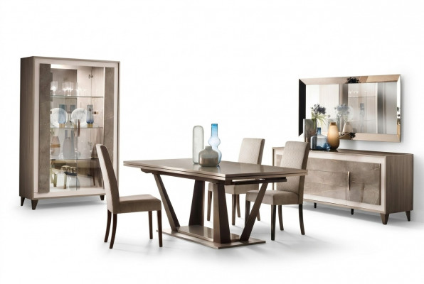 Klasseschen Design Iessdësch Italienesch Stil Miwwelen Dëscher Hell Braun