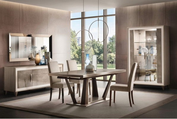 Italienesch Designer Iesszëmmer Set Garnitur Stull Dësch Grupp 5-deel NeI