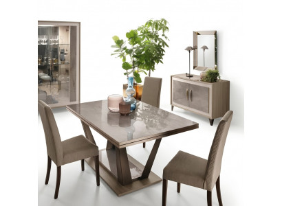 Iessdësch Iesszëmmer Wunnzëmmer Garnitur Holz Design Italienescht Miwwel