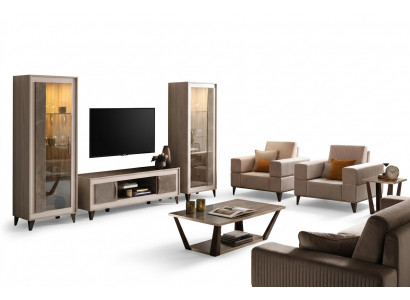 Sofagarnitur 3211 Sëtz Set Design Canapéë Polster Couchen 4stéck Textil Relax Nei
