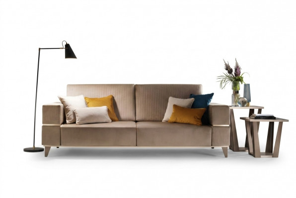 Canapé Sofa Polster 3-Sëtzer Textil Sofae Couchen Sëtz Garnituren Design Neit Club