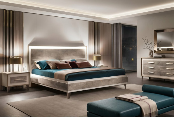 arredoclassic Italienesch Schlofzëmmer Miwwel Design Garnitur Bett Nuecht Dësch