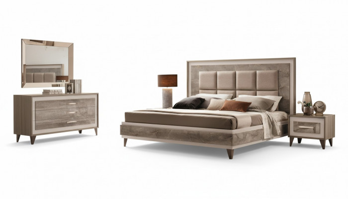 Luxus Schlofzëmmer Bett Duebelbett Modern Holz Samt Gepolstert Better Neie Luxus