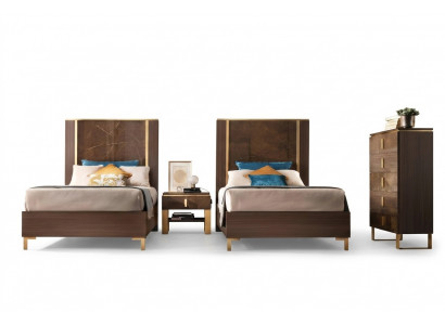 Bett Nuetsdësch Hocker 4 tlg. Schlofzëmmer Set Design Modern Luxus Better