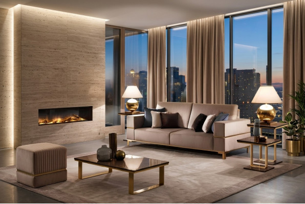 Edle Designer-Soffatafel Bäistellësch Sofa Wunnzëmmer Dësch Dëscher Edelstol
